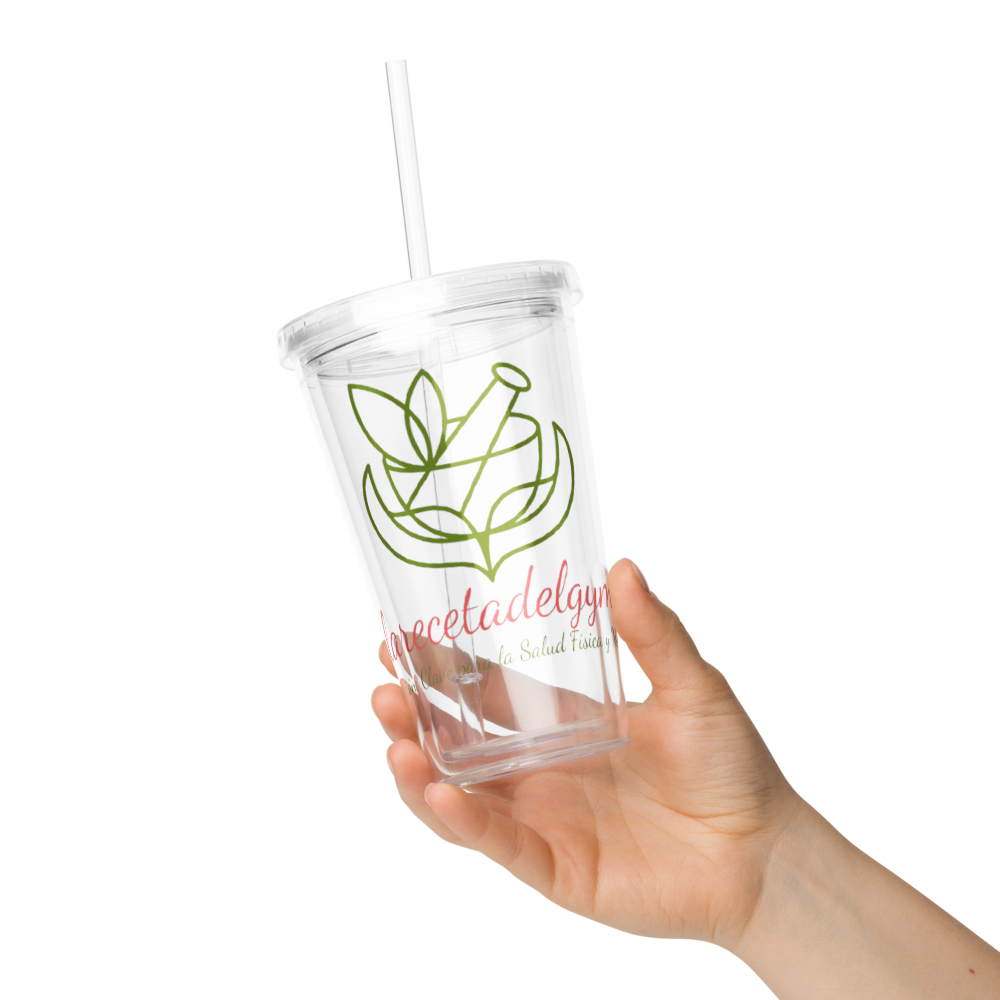 Clear plastic tumbler